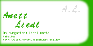 anett liedl business card